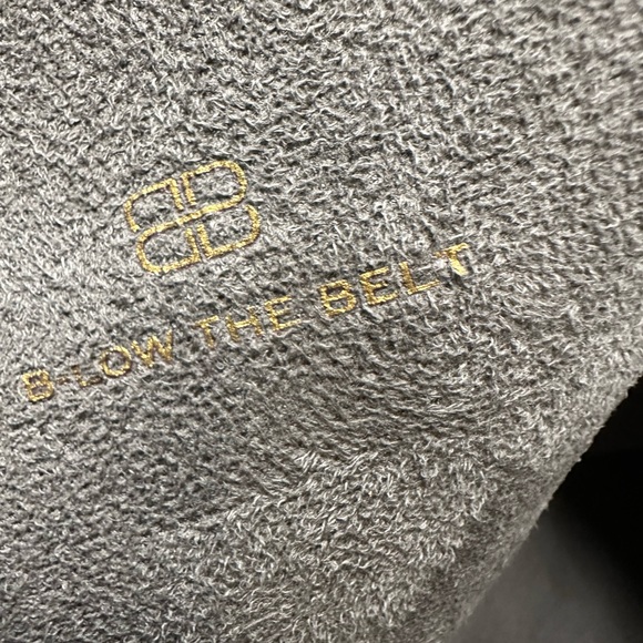 B-Low The Belt Black Leather Studded Tote Bag Open Top Shoulder Handbag - Picture 4 of 7